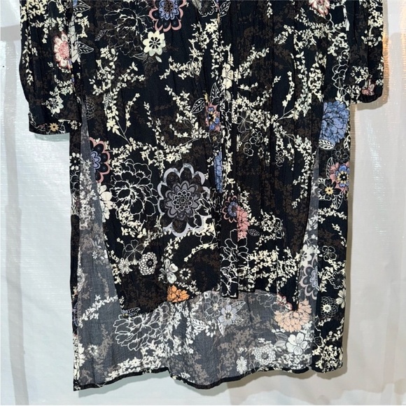 Zara Black and White Long Sleeve Shirt Dress - Picture 4 of 5